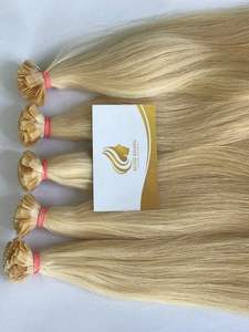 Extensiones de Cabello Italiano con Queratina I-Tips, 100% Cabello Virgen Remy Vietnamita, Estilo Liso Sedoso, Pre-Adheridas con Cinta Adhesiva, Color Claro - Product Image 5