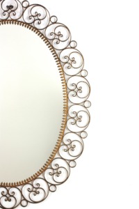 Oval Iron <b>Mirror</b> With Scroll Design Traditional Wall Decor Beautifully <b>Crafted</b> By KHOOSI OVERSEAS - Product Image 5