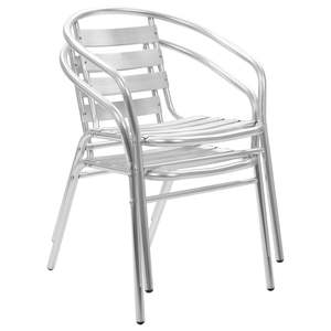 2 chaises de patio empilables en aluminium - Product Image 3