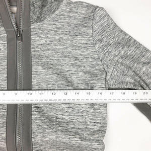 Drop Shoulder Hoodies Boxy Cropped Zip-Up Hoodies Doble cremallera Doble capa Bordado Patrón sólido Básicos para invierno - Product Image 6