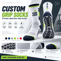 Chaussettes de Pilates à logo personnalisé, antidérapantes, pour studio, yoga, barre et fitness