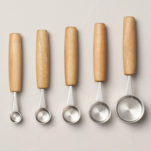 Juego de cucharas medidoras de acero inoxidable, 7 piezas, apto para lavavajillas, diseño minimalista para cocinar, hornear, café - Product Image 2