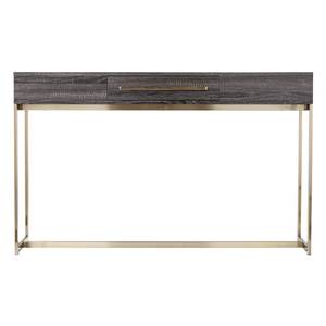Durable Industrial Iron Console <b>Table</b> with Rock Slab Finish <b>Folding</b> Design for Balcony and Indoor Use - Product Image 2