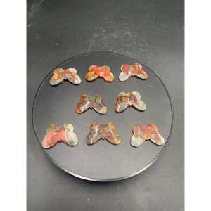 พลอยมอสอาเกตสีแดงธรรมชาติทรงผีเสื้อขนาด 30x40x4 มม. ขัดเงาสำหรับทำเครื่องประดับ - Product Image 5