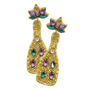 Boucles d'oreilles clous perlées Boomer Sooner pour femme, design classique avec lettres, bijoux de mode pour mariage, rouge et blanc - Product Image 4