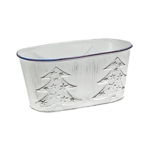 Maceta de jardín con soporte Macetas y macetas de forma redonda en relieve Juego de 2 Maceta galvanizada Decoración del jardín del hogar - Product Image 6