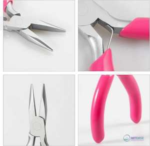INSTRUMENTS CHIRURGICAUX INTENSES Mini-pinces à bec long/à bec en U en acier inoxydable de 3 pouces pour la fabrication de bijoux, le pliage, le serrage et le bobinage - Product Image 3