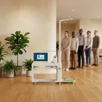 Huasheng Medical Echtzeit-Patienten-Check-In-Kiosk HS-V380-OEM Touchscreen-Kiosk für öffentliche Nutzung im Gesundheitswesen