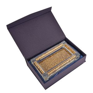 Ambrose frantumate vetro diamante contenitori di zucchero da tè eleganti vasetti per la conservazione del caffè con vassoio in scatola regalo squisita decorazioni per la casa - Product Image 5