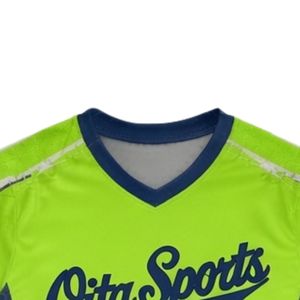 Unisex Neon <b>Green</b> Blue Sublimated Lacrosse Jersey Lightweight Polyester Sports Shirt Team Match Training Clothing - Product Image 3