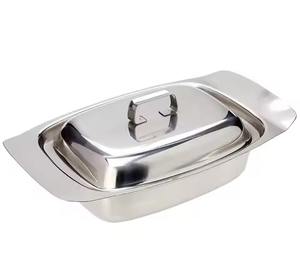 Mantequillera metálica con tapa para la mesa de comedor, caja para guardar mantequilla para la cocina. - Product Image 2