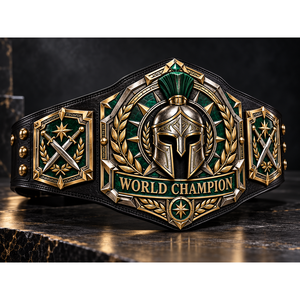 Cinturón de Campeonato Spartan Personalizado, Placas Metálicas para Lucha Libre, Boxeo, MMA, Correa de Cuero PU, Logotipo Personalizado, Fabricante OEM - Product Image 3