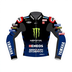 Fabio Quartararo MotoGP <b>Racing</b> <b>Jacket</b> Leather <b>Racing</b> <b>Jacket</b>/Chaquetta Flexible Stretch Panels Comfort Fit Impact Protection CE - Product Image 1
