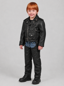 Chaqueta de Cuero para Niños con Corte Moderno, Ligera, Cómoda y de Calidad, Adecuada para Colecciones de Ropa de Moda - Product Image 5