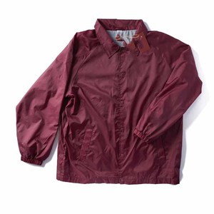 Chaqueta Coach Bordada Color Granate para Hombre de Wheel Whores, Cuello Camisero, Manga Larga, Estilo Workwear, de Poliéster - Product Image 1