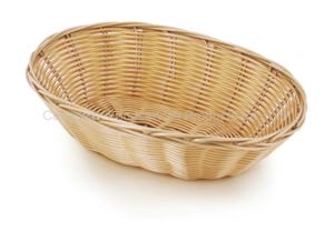 Cesta de Mimbre Sintético Hecha a Mano, Popular y de Tamaño Regular, Cesta de Plástico Tejida a Mano, Cestas de Almacenamiento de Color Natural - Product Image 2