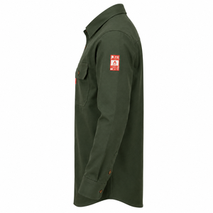 Chemise de travail personnalisée en coton ignifuge, couleur unie, vêtements de sécurité, manches longues, vêtements de protection, uniformes en gros, OEM - Product Image 5