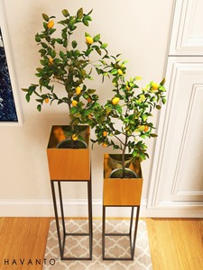 Circular Iron <b>Planter</b> Pots with Powder Coated Finish for Balcony and <b>Garden</b> Eco-Friendly <b>Long</b> Flower Pots - Product Image 4