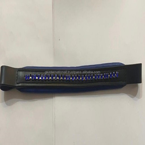 Equestrian สายรัดข้อมือหนังรูปม้า,คริสตัลตกแต่งคิ้วขอบด้วยพลอยเทียม - Product Image 2