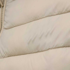 DAIZEN STAR Men's Beige Stand Collar Puffer Vest Solid Color Windproof Casual Outerwear Zipper Closure Winter Wear - Product Image 5