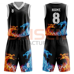 Ensemble d'uniformes de basketball personnalisés pour jeunes, légers et respirants, maillot et short, nouveau style, vêtements d'équipe OEM avec logo - Product Image 6
