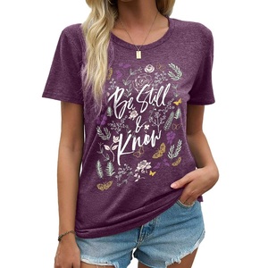 Camiseta Personalizada para Mujer - 100% Algodón Transpirable Ecológico, Camiseta Casual de Manga Corta para Verano, Hecha en Bangladesh - Product Image 5