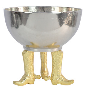 Últimos modelos de cuencos decorativos dorados con base de pilar y cuencos plateados para hielo, enfriadores de champán, cuencos artesanales para frutas y servicio, venta al por mayor - Product Image 5