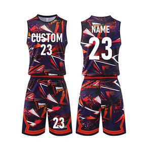 Maillots de basket-ball unisexes grande taille les plus vendus, ensembles uniformes personnalisés imprimés par sublimation, respirants et anti-humidité en polyester - Product Image 1
