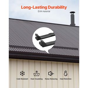 Strisce di Schiuma EVA ad Alta Densità per Coperture, 2 Rotoli di Nastro Butilico per Chiusura Tetti Metallici, Strisce di Chiusura in Schiuma - Product Image 2