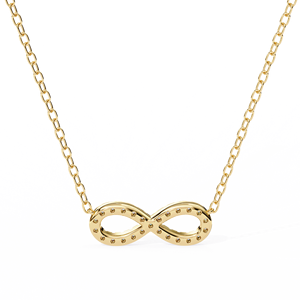 <b>Infinity</b> Pendant Necklace Prong Set Lab Grown Diamond 14K Yellow Gold Minimalist Necklace Fine Jewelry For Women Elegant Gift - Product Image 6