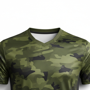 Uniforme de críquet con impresión personalizada, camiseta de manga corta con cuello en V y conjunto de pantalones, ropa para equipos de club competitivos. - Product Image 4