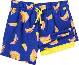 Shorts de Baño Casuales para Hombre, Cintura Media, Elástica, de Secado Rápido, con Rayas Naranjas, 100% Poliéster Tejido, Bolsillos y Cierre con Cordón - Product Image 2