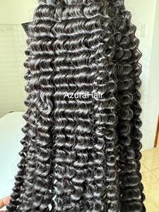 Deep Wave Hot <b>Sale</b> Top Quality Genius Wefts 100%Virgin Human <b>Hair</b> <b>Extensions</b> Full Cuticle Intact - Product Image 4