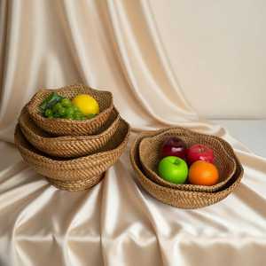 Wholesale Luxury Handmade Rattan and Nacre Serving <b>Tray</b>, Perfect for Food and <b>Breakfast</b>, Rustic Mother of Pearl Serving <b>Tray</b> - Product Image 1
