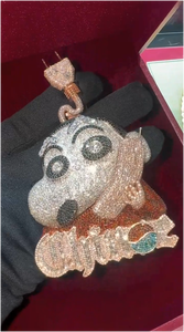 จี้ฮิปฮอปเงินแท้ 925 ขัดเงาสูง ประดับโมอิสซาไนต์แบบฝังขอบ ทนต่อการขีดข่วน ดีไซน์สั่งทำได้ ใส่ได้ทุกวัน เหมาะสำหรับงานปาร์ตี้ สำหรับทั้งชายและหญิง - Product Image 3