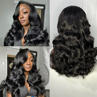 Perruque de cheveux humains sans colle 300 densité prête à porter pré-plumée courte Bob Body Wave 13x4 dentelle frontale perruques de cheveux humains