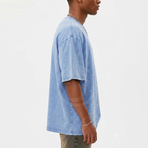 เสื้อยืดโอเวอร์ไซส์ทรงหลวมสไตล์วินเทจ ล้างสีแบบแอซิดวอช ผ้าถักเนื้อนุ่ม น้ำหนักเบา แฟชั่นสตรีทแวร์ลำลองสำหรับฤดูร้อน - Product Image 5