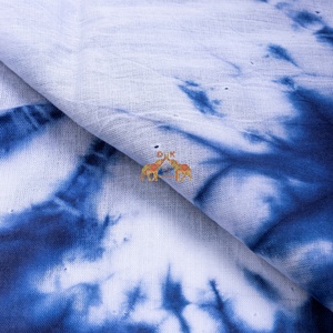 High Quality Wholesale Customized Cotton Handmade Tie-Dye Marble Print Clothing Fabric Soft Textile for Boys' Dresses Toys Cover - Product Image 3