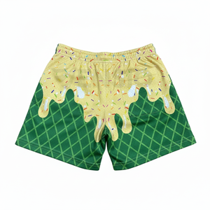 High Quality Custom Wholesale Sublimation Polyester Double <b>Layer</b> Streetwear Men Basketball 5 Inch Custom Mesh Shorts for Men - Product Image 2