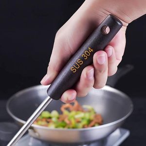 Espátula Ranurada de Acero Inoxidable con Mango de Madera, Utensilio de Cocina para Freír, Asar, Hornear y Servir Alimentos - Product Image 2