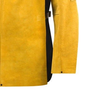 Chaqueta de protección para soldadura con aislamiento térmico, ropa de seguridad de alta resistencia, chaqueta de protección de cuero para la industria de la soldadura - Product Image 3