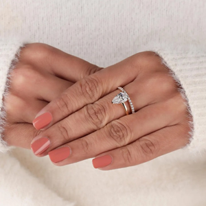 Anillo de diamantes de primera calidad con forma de pera de 2.40 ct, certificado IGI, diamante cultivado en laboratorio, anillo de boda y compromiso - Product Image 4