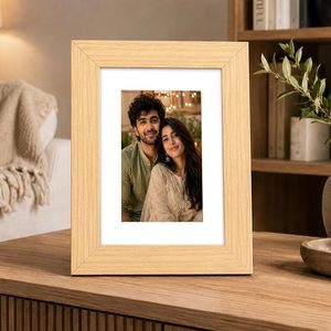 Cadre photo mural vertical en bois naturel fait main, pleine couleur, vintage, moderne et minimaliste, pour table ou bureau - Product Image 2
