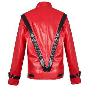 Men's Custom Logo <b>Red</b> Leather Moto <b>Jacket</b> Stand Collar Zipper Closure Solid Color Slim Casual <b>Waterproof</b> Regular Fit Autumn - Product Image 3