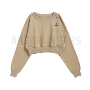 New 2026 Cropped Winter Breathable Sweatshirt Workout <b>Crop</b> <b>Top</b> Casual Loose Fit Pullover Street Style Winter sweatshirt - Product Image 2