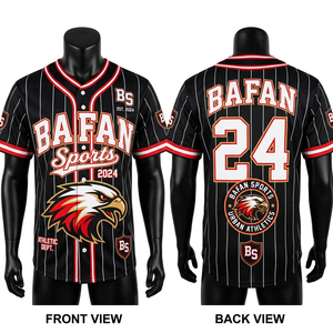 Camiseta 100% algodón para hombre, corte holgado, estampada, de alta calidad, 150 GSM, transpirable, estilo béisbol, en blanco, negro y dorado con contraste. - Product Image 6