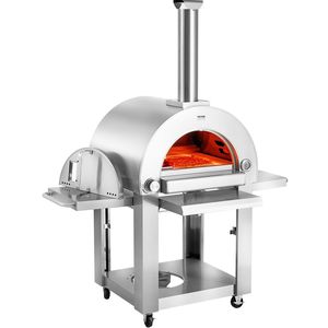 Four à pizza portable 22 pouces à double alimentation (pellets et gaz) pour usage extérieur, en cordier épaissi pour la cuisson en plein air - Product Image 1