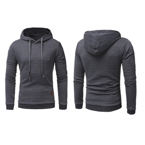 Sweat-shirt à capuche en tricot jacquard pour homme – Sweat-shirt gris léger et confortable avec capuche - Product Image 2