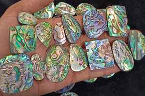 Natural Blue <b>Abalone</b> <b>Shell</b> Cushion/Pear/Oval Cut Light Opalescent Loose High Quality Wholesale Bulk Export - Product Image 3