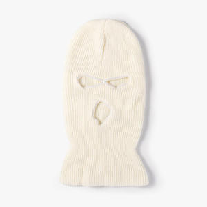 Balaclava de sport personnalisée avec logo brodé multicolore pour moto et ski, 3 trous, tricot intégral unisexe - Product Image 6